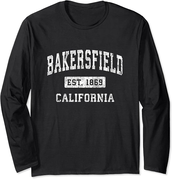 Bakersfield California CA Vintage Established Sports Design